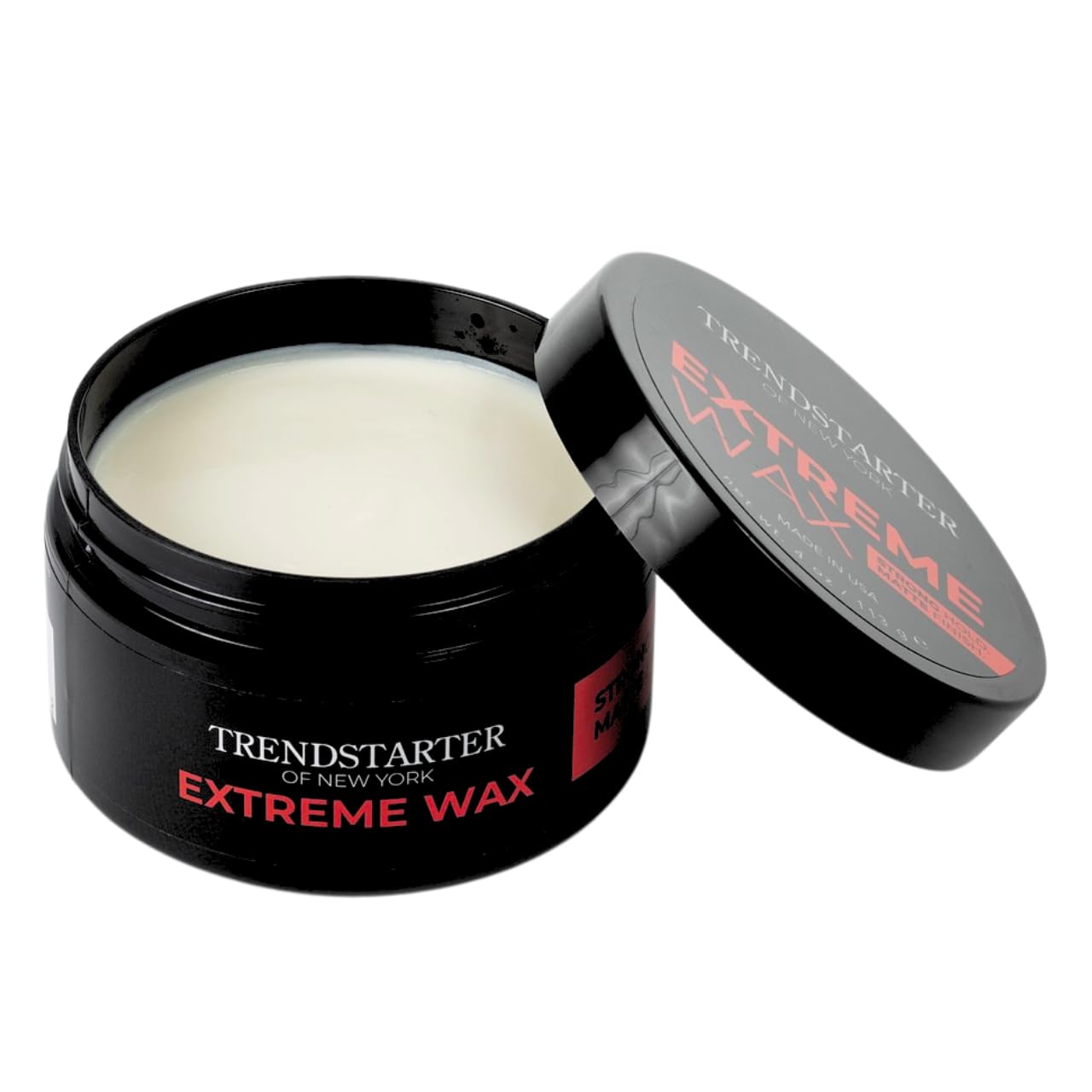 TRENDSTARTER Hair Wax - Extreme, 4oz - Matte Finish - Premium Water Based Flake-Free Hair Styling Pomade for All Hair Types - All-Day Strong Hold