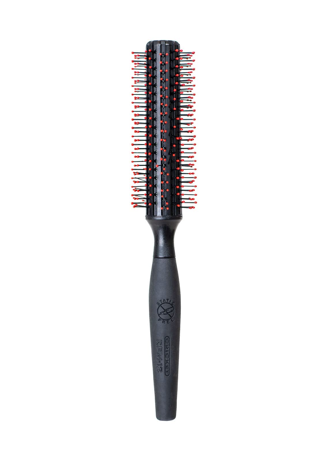 Cricket Static Free RPM 12 Row Round Hair Brush - Curling, Blow Drying, Detangling and Styling Wet or Dry, Suitable for All Hair Types