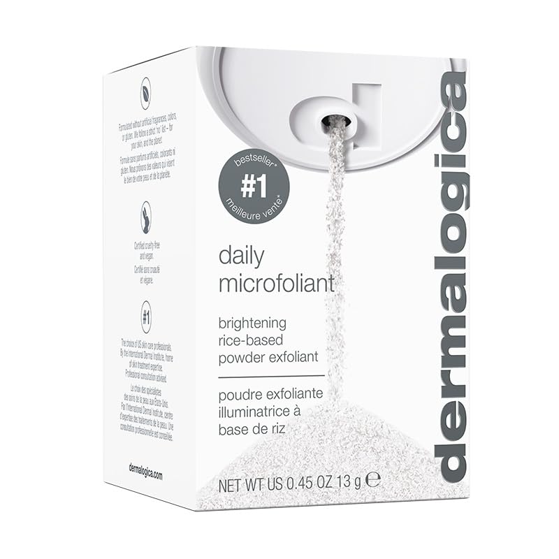 Dermalogica Daily Microfoliant, Face Exfoliator Scrub Powder with Salicylic Acid and Papaya Enzyme, Achieve Brighter, Smoother Skin Daily