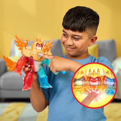 Heroes of Goo Jit Zu Goo-Tron Supreme – Ultimate Hero with Blazagon, Pantaro & Thrash, 3 Goo Fillings, Lights, Phrases & Triple Attack