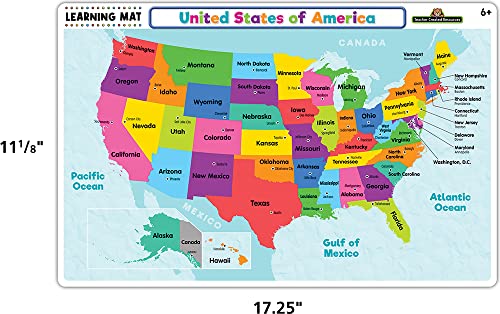 Teacher Created Resources United States of America Map Learning Mat
