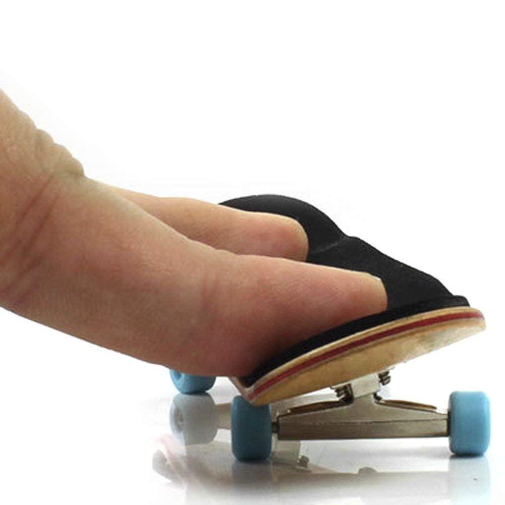 Lottoyday Professional Mini Maple Wooden Finger Skateboard Toy Set for Kids (White)