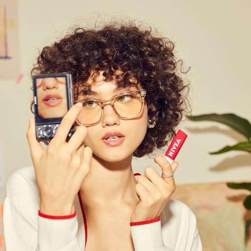 NIVEA Fruity Tinted Lip Balm 4-Pack – Cherry, Strawberry, Blackberry & Watermelon – Moisturizes, Repairs & Adds Color, 0.17oz Each