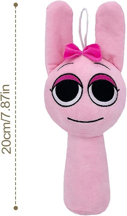 RWSEFK Sprunki Game Plush, Sprunki Toys Plush,Soft Stuffed Animal Pillow Doll Christmas Birthday Gifts for Adult Kids(Pink)