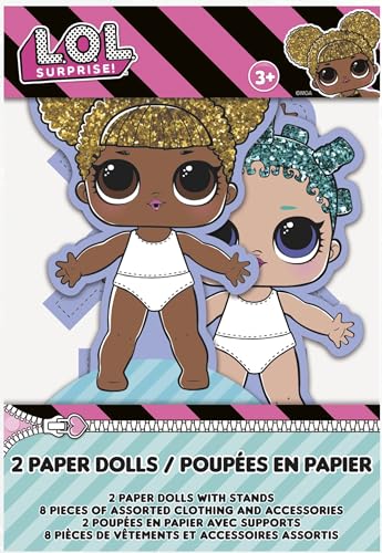Multicolor LOL Surprise Paper Dolls - 2 Count | Disposable Fun, Perfect for Creative Play & Party Favors