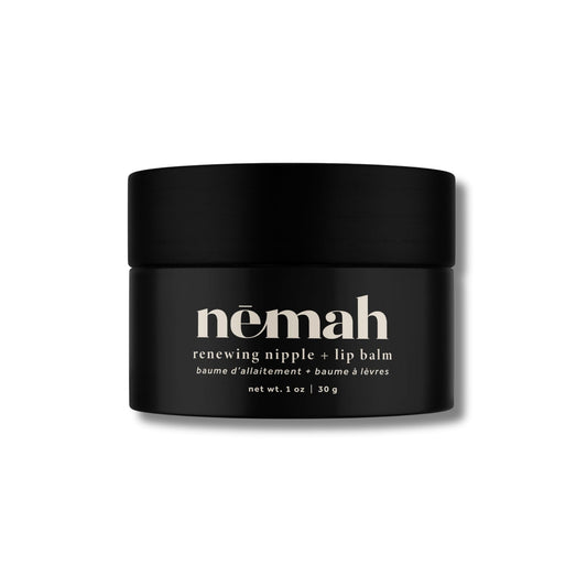 Nemah Organic Nipple Balm – 2-in-1 Nursing Cream & Lip Balm, Safe for Breastfeeding, Non-Greasy, Vegan & Cruelty-Free, 1 oz