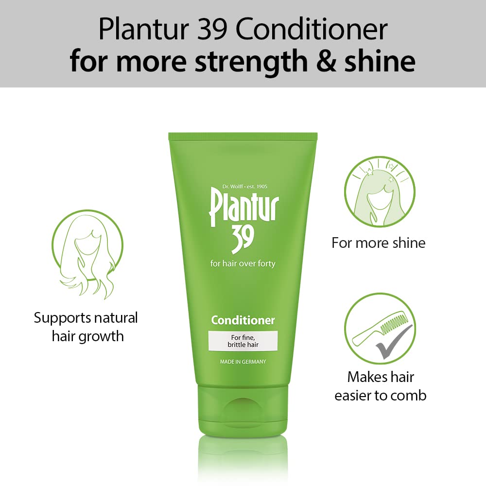 Plantur 39 Phyto Caffeine Conditioner for Women 5.07 Fl Oz – Nourishing, Sulfate-Free Formula for Fine, Thinning Hair with Wheat Protein & White Tea