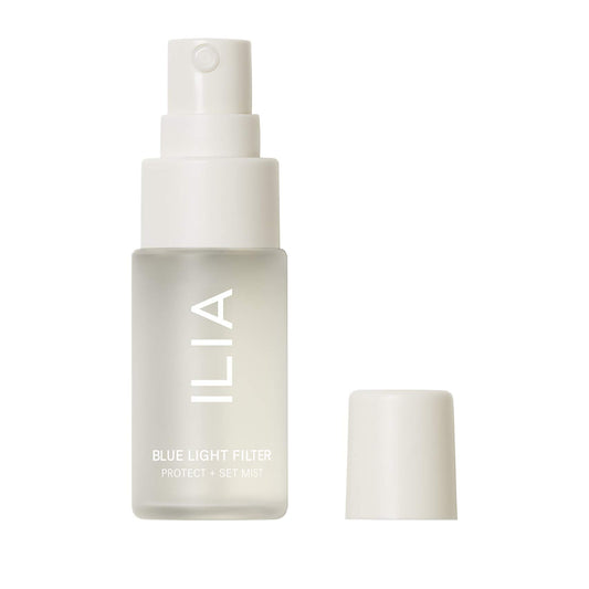 ILIA Blue Light Face Mist, Travel Size 0.47 fl oz – 3-in-1 Hydrate, Defend & Set Makeup, Weightless, Non-Sticky, Vegan & Clean