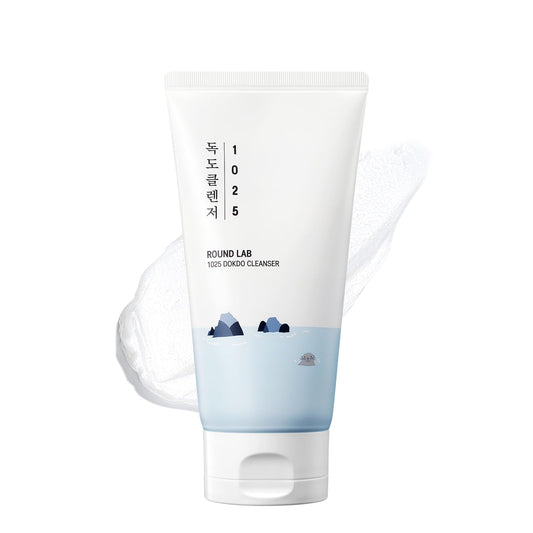 ROUND LAB 1025 Dokdo Low pH Facial Cleanser 5.07oz – Gentle, Hydrating Deep-Clean Face Wash with Soft Bubbles for Sensitive Skin