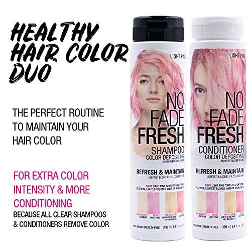 Light Pink Color Depositing Conditioner - Semi Permanent Hair Color with BondHeal Bond Rebuilder - Pink Hair Dye - Deep Conditioner Hair Mask 6.4 oz
