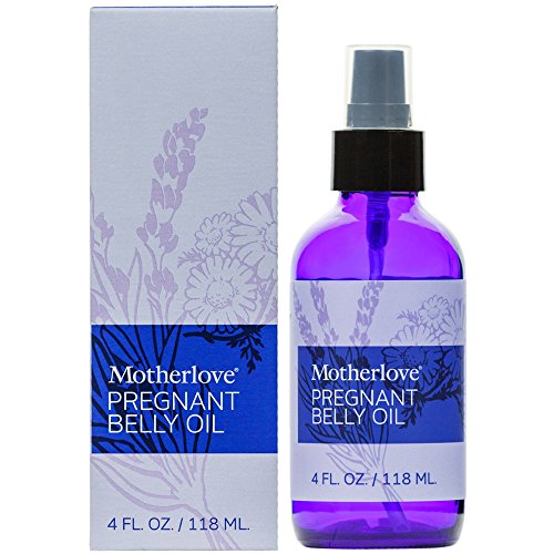 Motherlove Pregnant Belly Oil (4 oz) Natural Moisturizer to Soothe Itchy Skin & Prevent Stretch Marks—Non-GMO, Organic Herbs, Vegan
