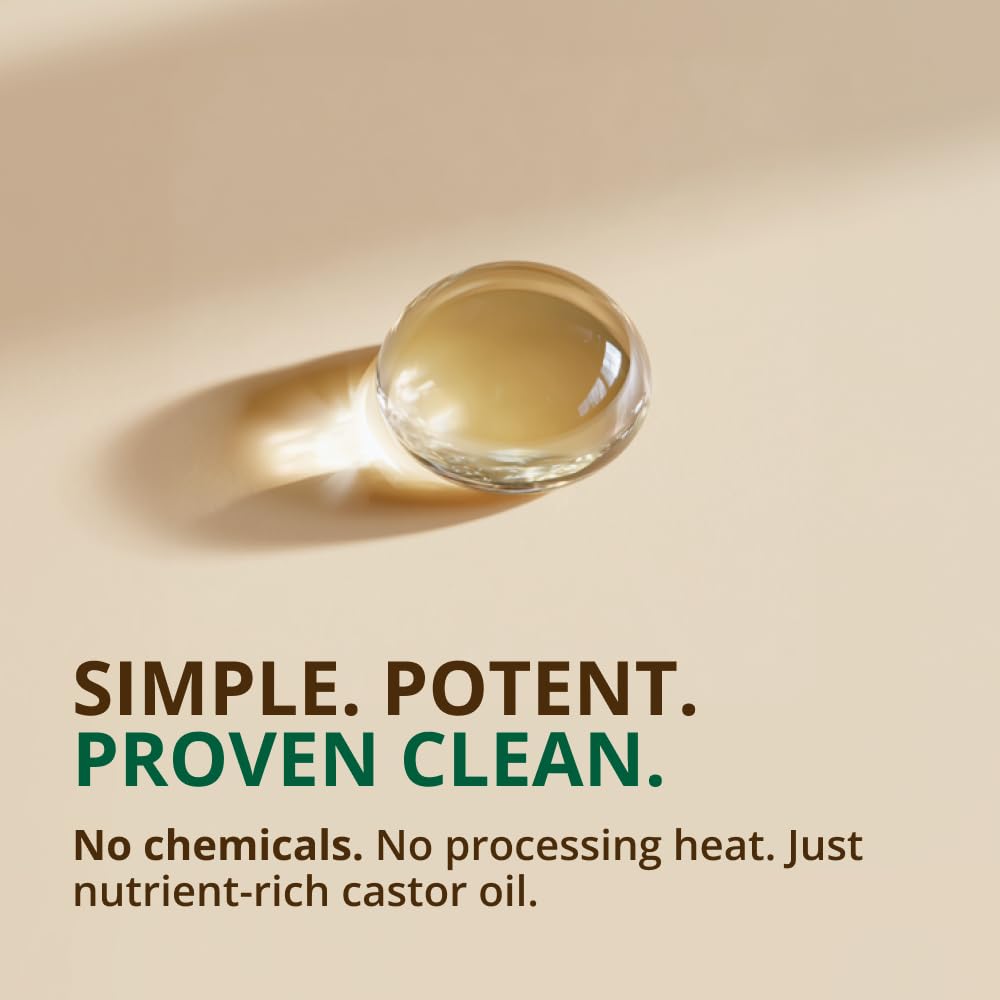 RejuveNaturals Organic Castor Oil 16oz – 100% Pure, Cold Pressed & Hexane-Free – USDA Certified for Hair Growth, Thicker Lashes & Brows