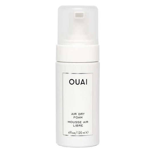 OUAI Air Dry Foam 4 oz | Curl-Enhancing Hair Mousse for Effortless Waves | Conditions & Detangles with Kale & Carrot Extract | Sulfate-Free
