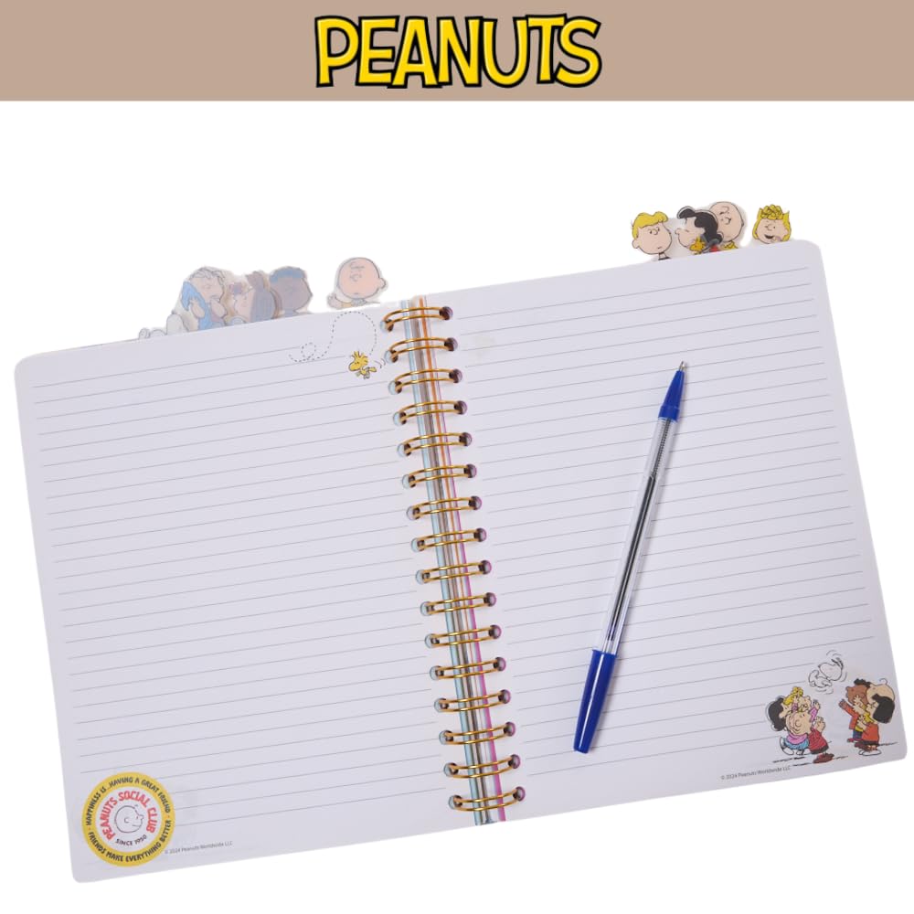 Peanuts Gang Journal Notebook, Spiral Bound, 144 Lined Pages, 8 x 7 inches – Peanuts Snoopy Charlie Brown