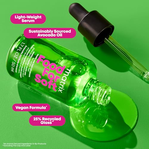 MATRIX Food For Soft Hair Serum Oil For Dry, Brittle and All Hair Types - Softens, Smooths and Adds Shine With Heat Protection, Repairing Leave In With Avocado Oil, 1.7 Fl Oz