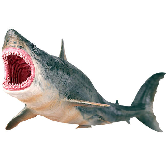 EOIVSH Megalodon Shark Toys - Large Realistic Ocean Animal Figures, Plastic Sharks for Bath, Collection, Cake Toppers & Gifts