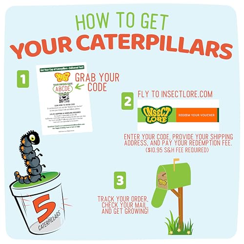 Insect Lore Raise & Release Butterfly Garden Kit – STEM Caterpillar Habitat with Voucher for Kids, Classrooms & Homeschool Learning