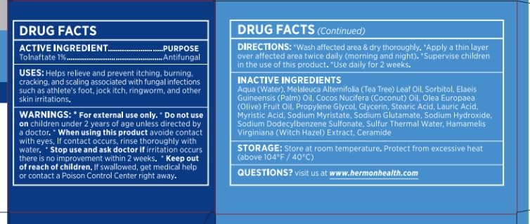 Hermon Antifungal Soap with Tea Tree Oil: Antifungal Bar Soothing Care & Relief of Itchy for Ringworm Jock Itch Tinea Versicolor Athletes Foot - Body & Face Wash