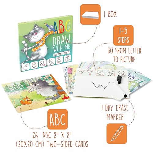 Alphabet Drawing & Tracing Toy Set for Kids Ages 3-6 – Educational ABC Learning Game, Handwriting Practice, Preschool Gift for Boys & Girls