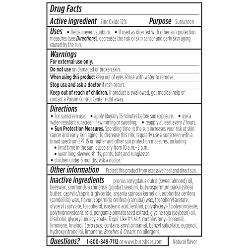 Burt’s Bees SPF 30 Lip Balm Trio, Island Getaway - Coco Loco, Beaches & Cream, Tropic Like It’s Hot, Water-Resistant, 0.15 oz Each