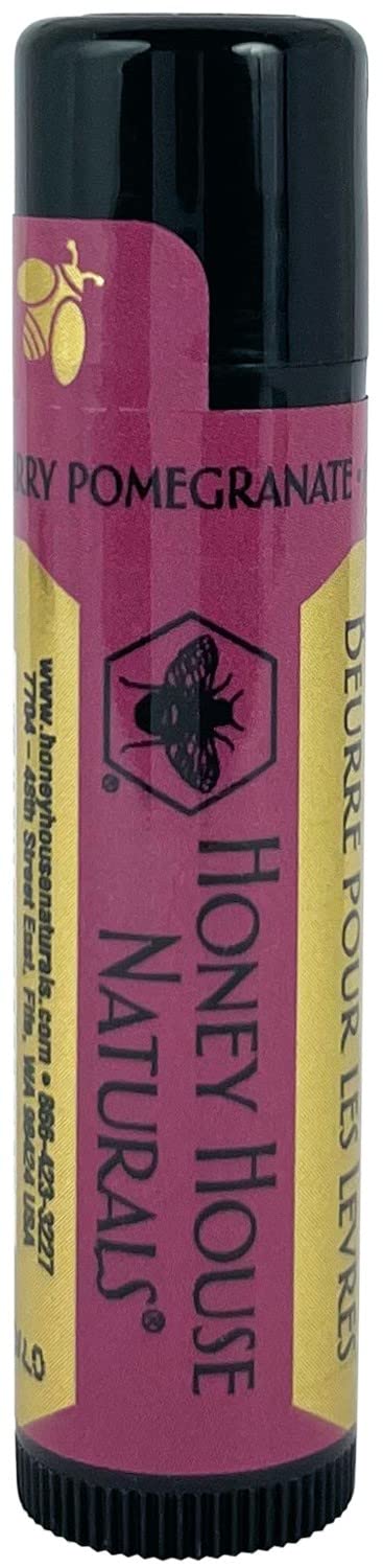 Honey House Naturals Lip Butter Gift Set – 5-Piece Ultra Moisturizing, Anti-Aging, All-Natural, Essential Oil Infused – Made in USA