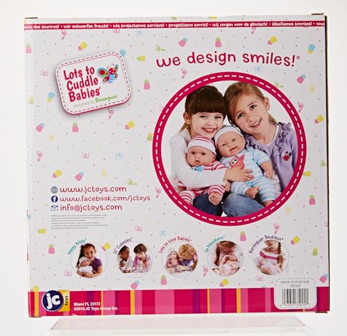 JC Toys 13" Realistic Soft Body Twin Baby Dolls Set by Berenguer Boutique – Removable Outfits & Accessories, Pink & Blue, Ages 2+