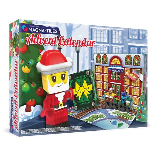 MAGNA-TILES microMAGS Advent Calendar 34-Piece Magnetic Construction Set, The Original Magnetic Building Brand