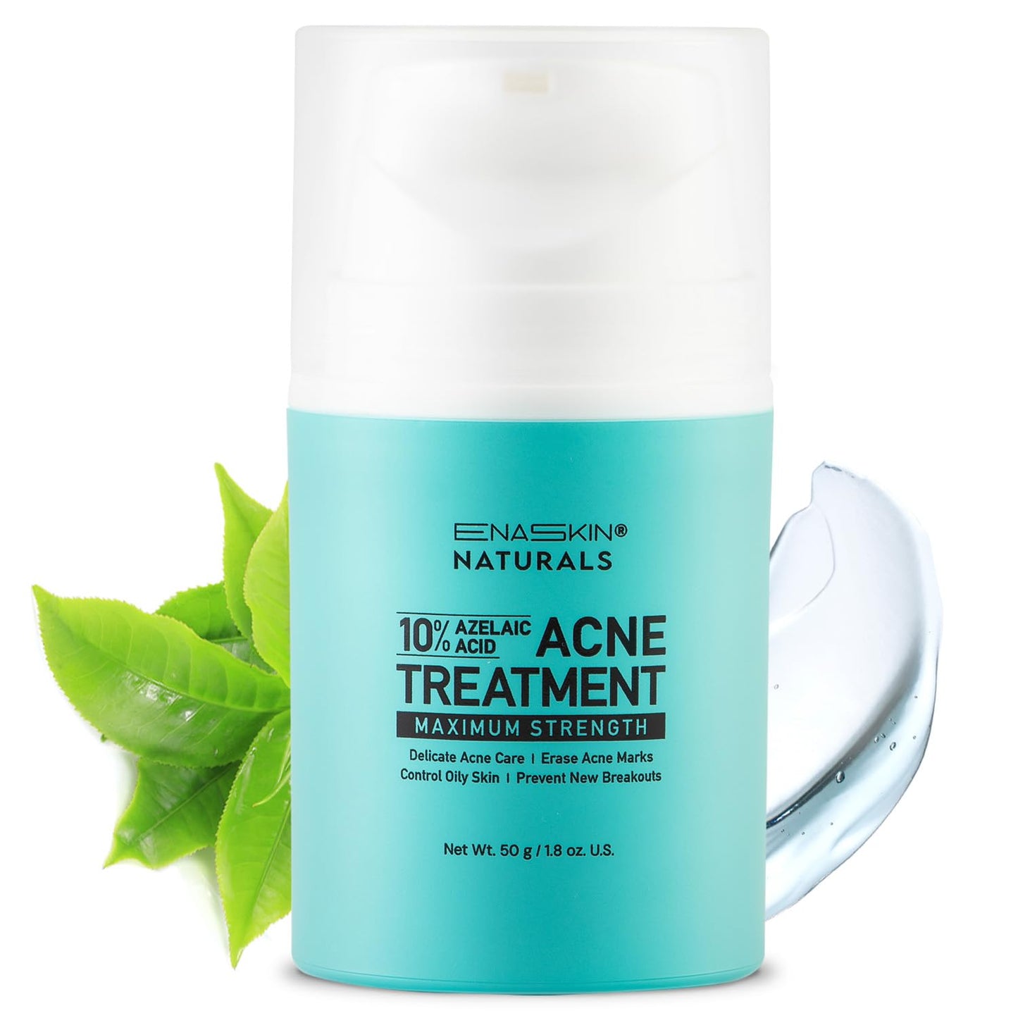 Acne & Pimple Spot Treatment Cream with 10% Azelaic Acid – Blemish, Blackhead & Cystic Acne Remover for Face, Back & Body, 1.8 oz