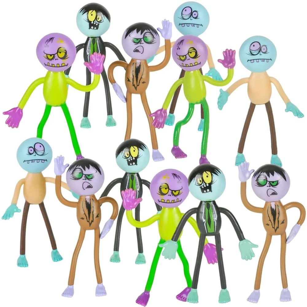 Rhode Island Novelty 3.5 Inch Bendable Zombies, One Dozen Per Order