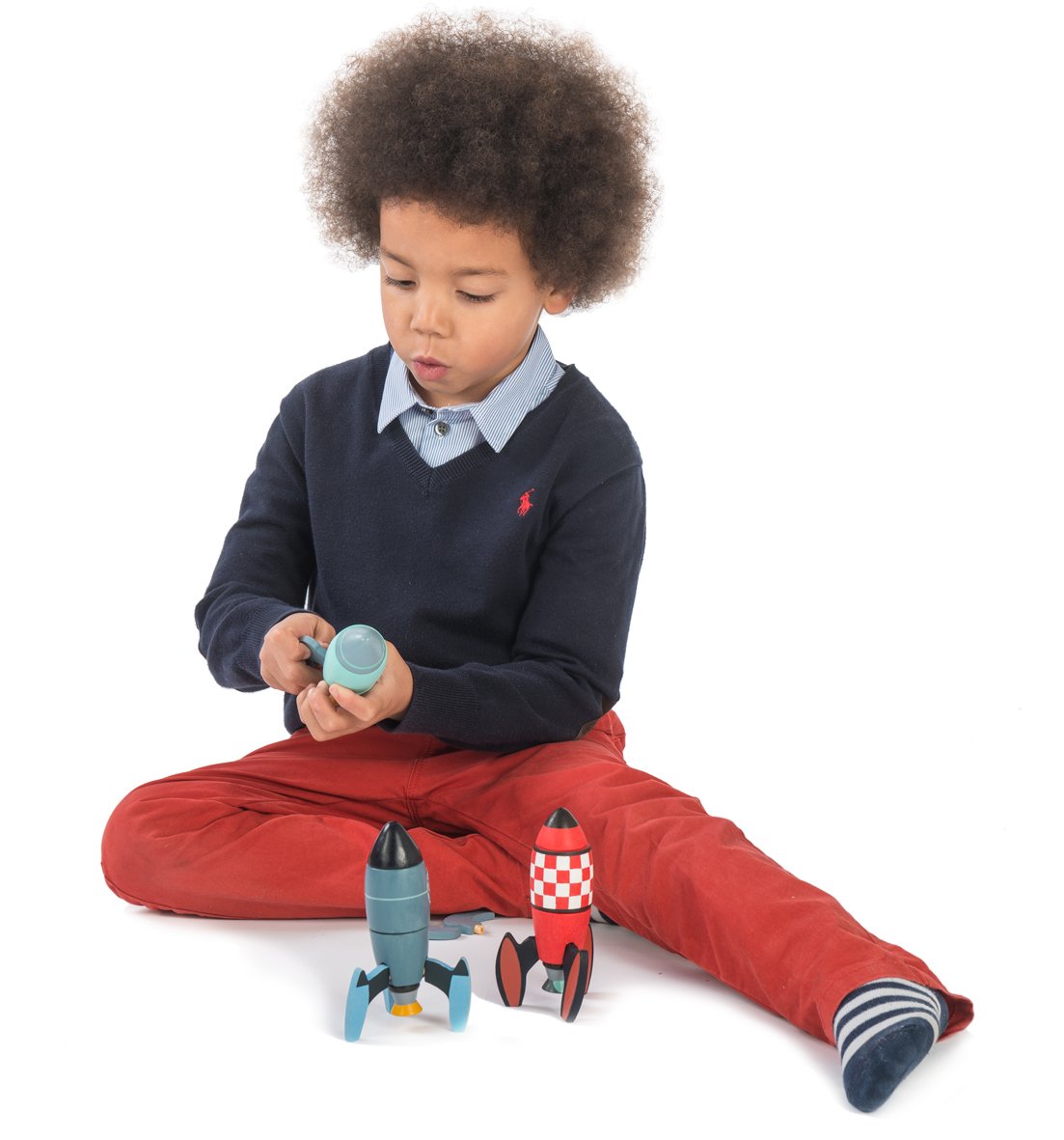 Tender Leaf Toys Rocket Construction 18-Pc Wooden Playset – Build 3 Spaceships, Boost Dexterity, Problem Solving & Imaginative Play, Ages 3+