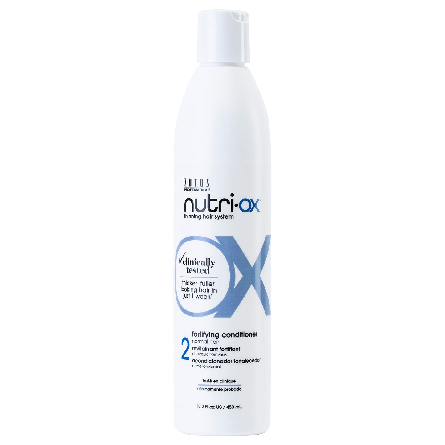 NUTRI-OX Fortifying Conditioner for Thinning Hair, Normal | Promotes Thicker, Fuller Hair | Peppermint, Color-Safe, Clinically Tested, 15.2 Fl Oz