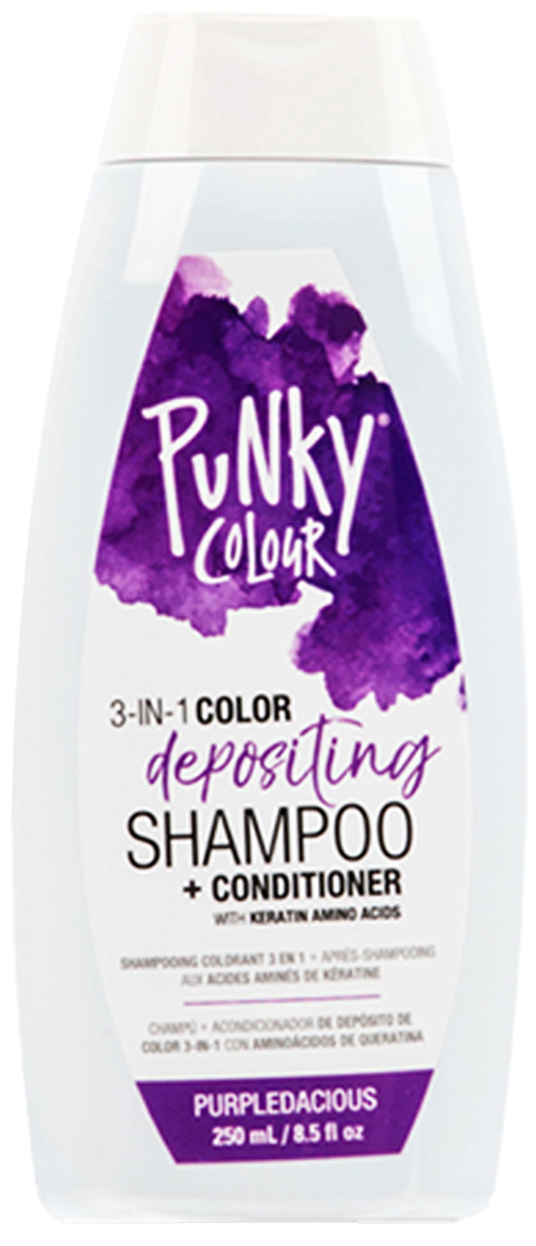 Punky Colour 3-in-1 Color Depositing Conditioner & Cleanser – Purpledacious | Semi-Permanent, Sulfate-Free Hair Dye & Conditioner, 8.5 fl oz