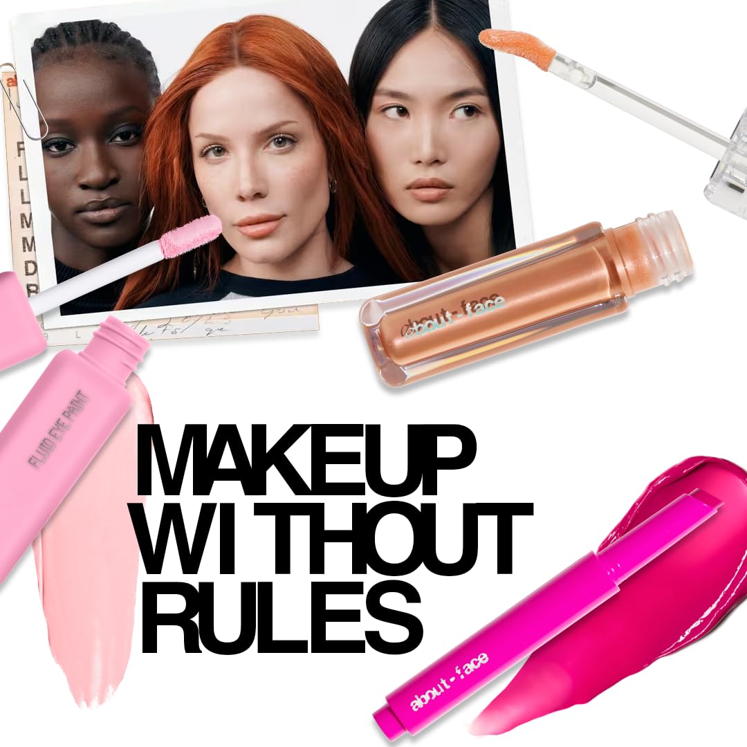 aboutface Cherry Pick Lip Color Butter – Hydrating, High-Shine Lip Balm with Cherry Butter & Pomegranate Flower Extract, Vegan, 0.06 oz