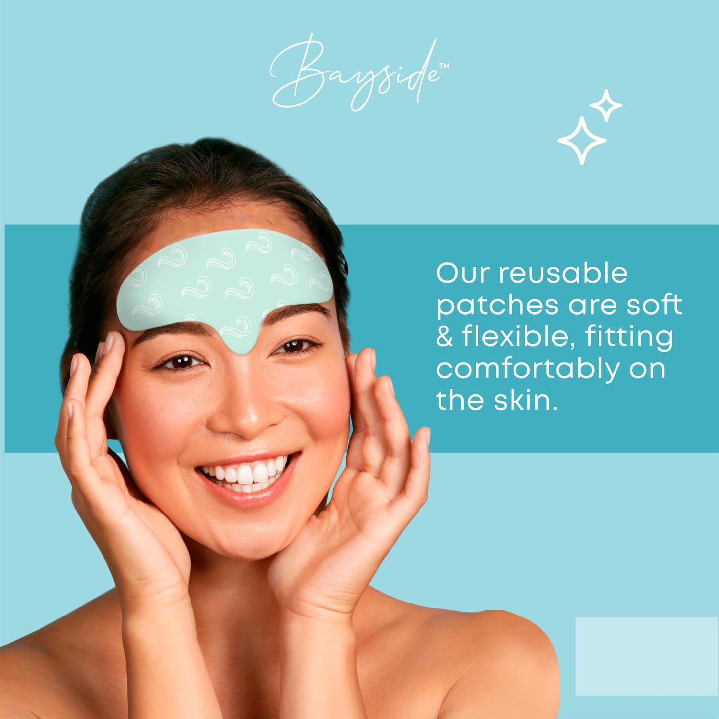 Reusable Forehead Wrinkle Patches – Non-Invasive Fine Line Treatment, Works with Eye & Face Lift Kits, Long-Lasting, Gentle, Includes Tin