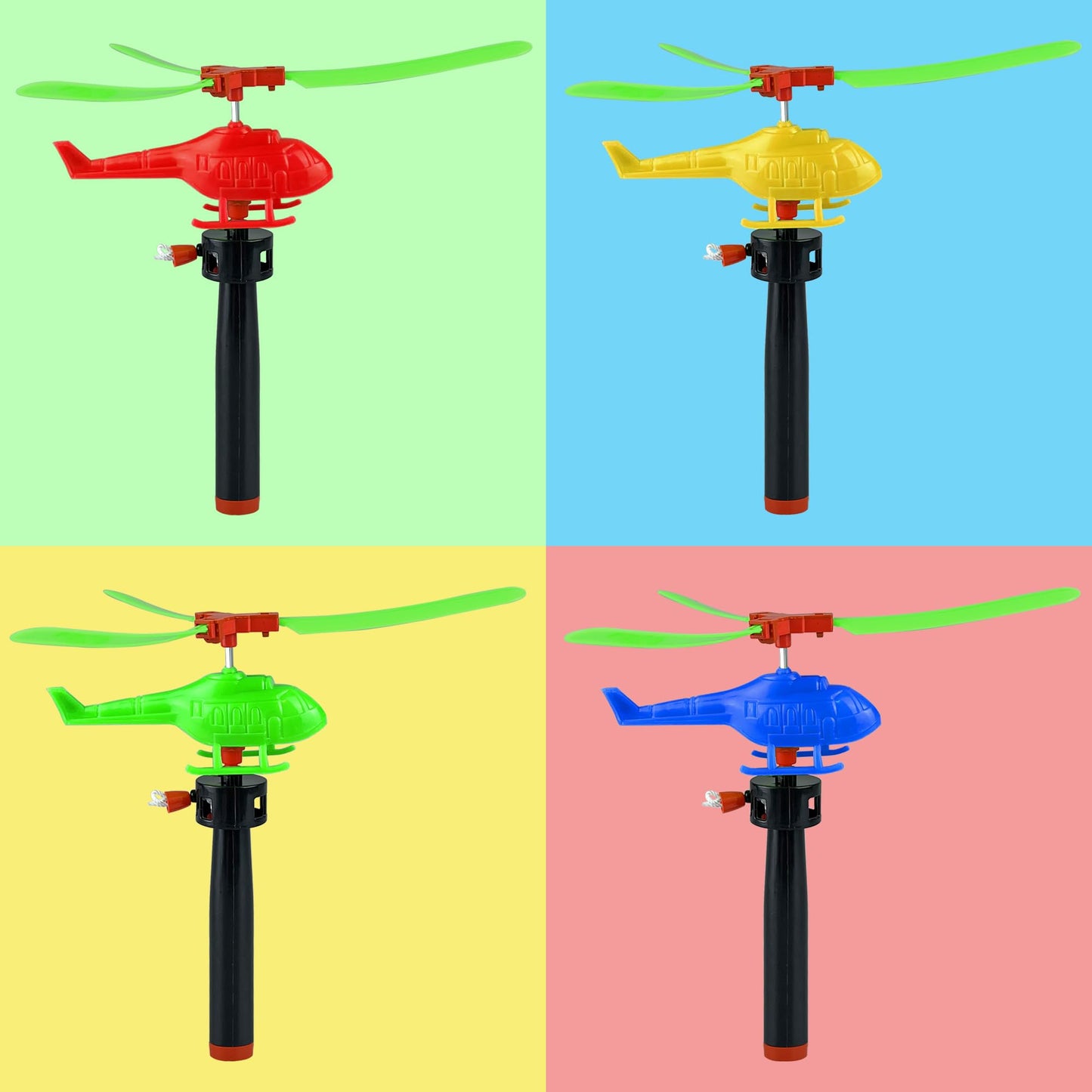 XIPEGPA 10PCS Flying Helicopter Planes Toys, 360° Rotating Airplanes for Kids, Goodie Bag Stuffers, Classroom Prizes, Bulk Party Favors