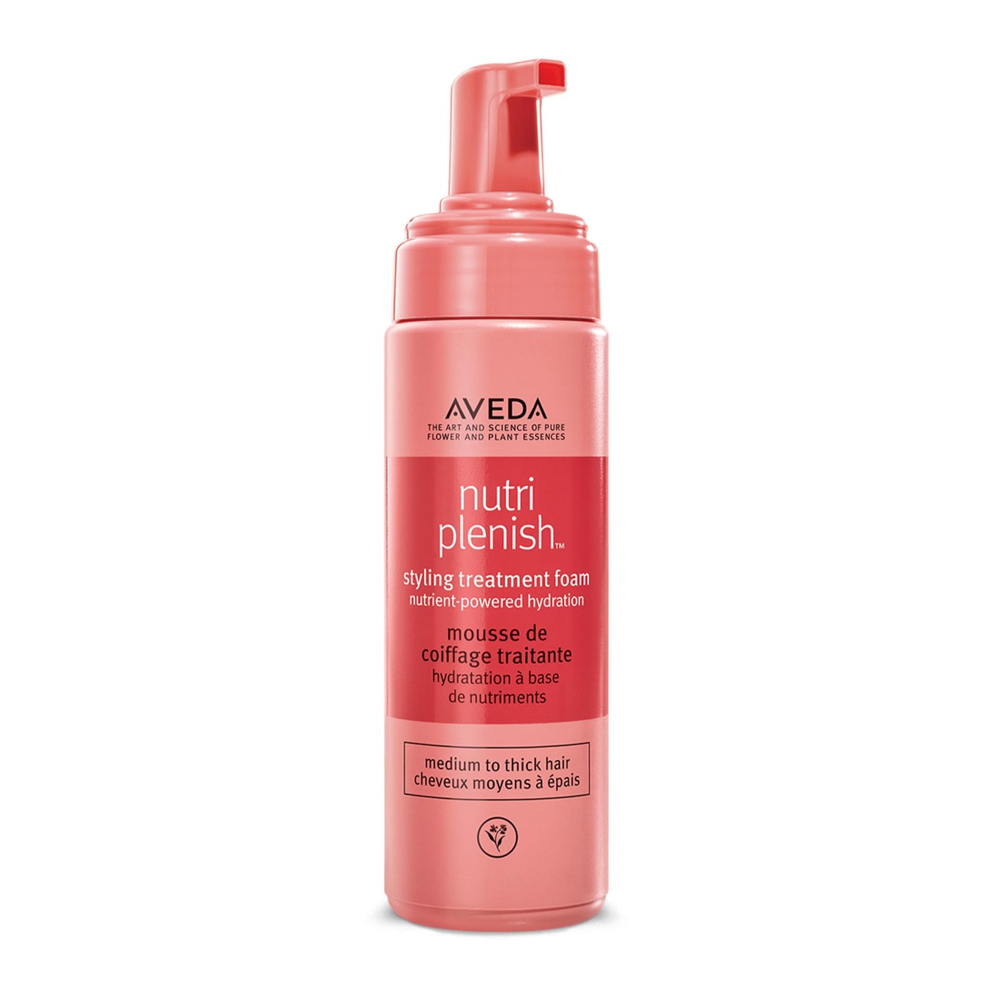 Aveda Nutriplenish Styling Treatment Foam, 6.7 Fl Oz | Soft Hold Foam for Medium to Thick Hair | Hydrating, Nourishing & 94% Naturally Derived*
