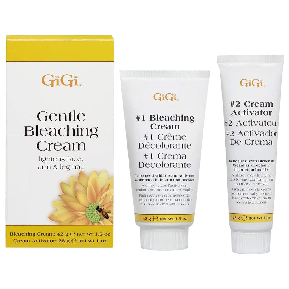 GiGi Gentle Bleaching Cream for Face, Body & Hair, 1 oz – Safe, Easy Hair Lightener for a Natural Look – Gentle Alternative to Waxing & Hair Removal