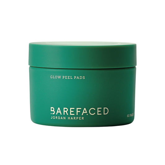 Barefaced Glow Peel Pads, 60 Ct – 15% Glycolic Acid Exfoliating Face & Body Pads with Squalane & Vitamin E for Smooth, Clear Skin