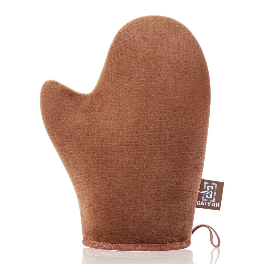 GAIYAH Ultra Soft Self Tanning Mitt with Thumb – Glove Applicator for Smooth, Even Self Tanner Application
