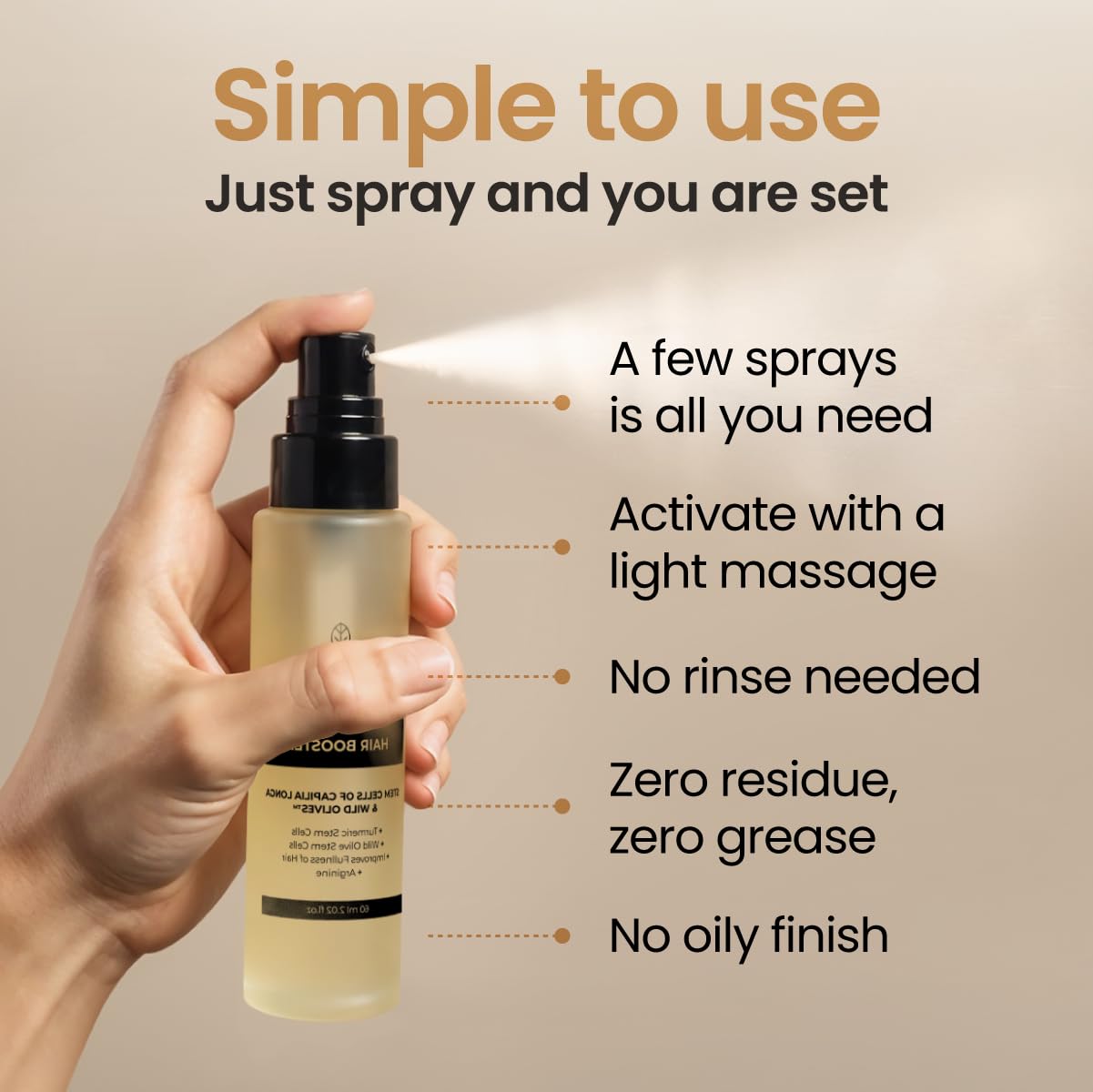 Hair Booster Serum for Women & Men – Peptide-Enriched Hair Tonic with Capilia Longa & Arginine for Thick, Strong, Revitalized Hair – 2 Fl Oz, 3 Pack