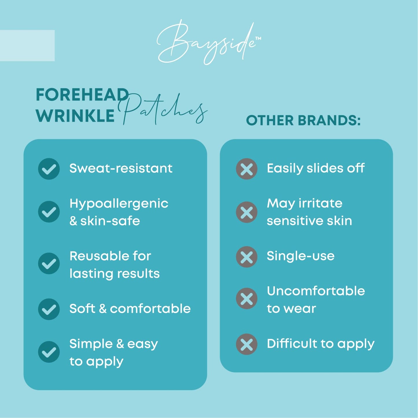 Reusable Forehead Wrinkle Patches – Non-Invasive Fine Line Treatment, Works with Eye & Face Lift Kits, Long-Lasting, Gentle, Includes Tin