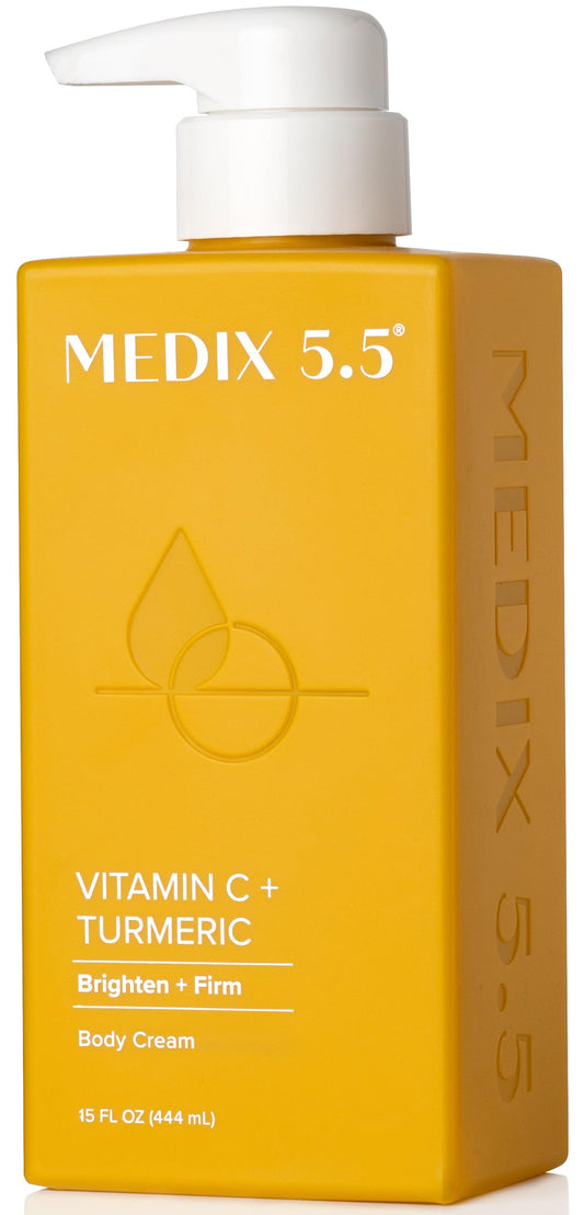 MEDIX 5.5 Vitamin C Cream Moisturizer – Face & Body Lotion, Anti-Aging, Brightening, Firms Skin, Reduces Age Spots & Uneven Tone, 15 fl oz
