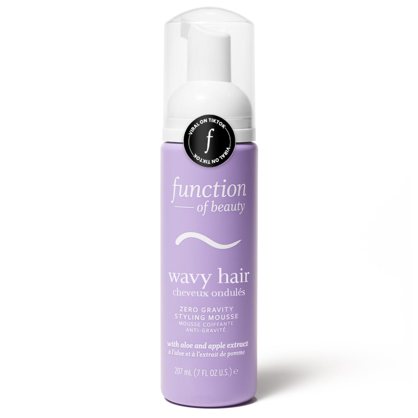 Function of Beauty Zero Gravity Styling Mousse 7oz – Volumizing, Frizz Control & Heat Protectant Up to 450°F, Defines Waves, Lightweight Flexible Hold