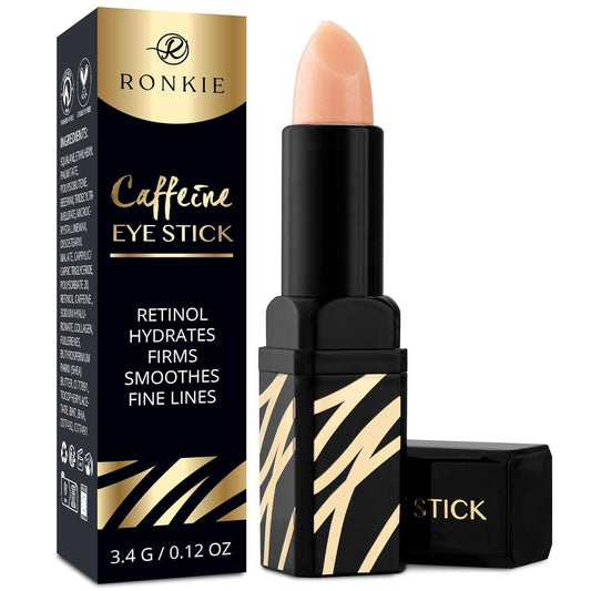 RONKIE Caffeine Eye Cream for Dark Circles: Caffeine Eye Stick - Smooth Fine Lines and Hydrate Eye Area
