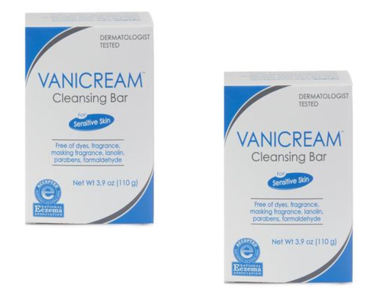 Vanicream Cleansing Bar For Sensitive Skin, Unscented 3.9 Ounce (Pack of 2)