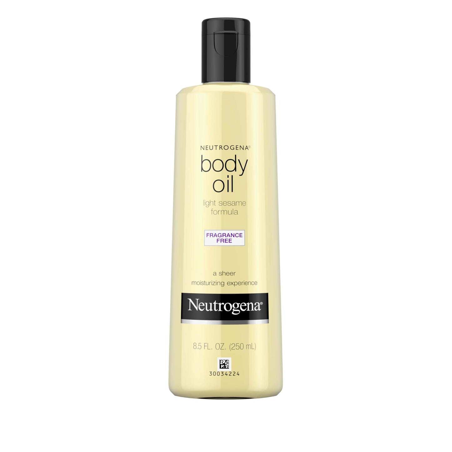 Neutrogena Body Oil 8.5 fl oz – Fragrance-Free Light Sesame Formula, Non-Greasy Moisturizing Body Oil for Silky, Soft & Hydrated Skin