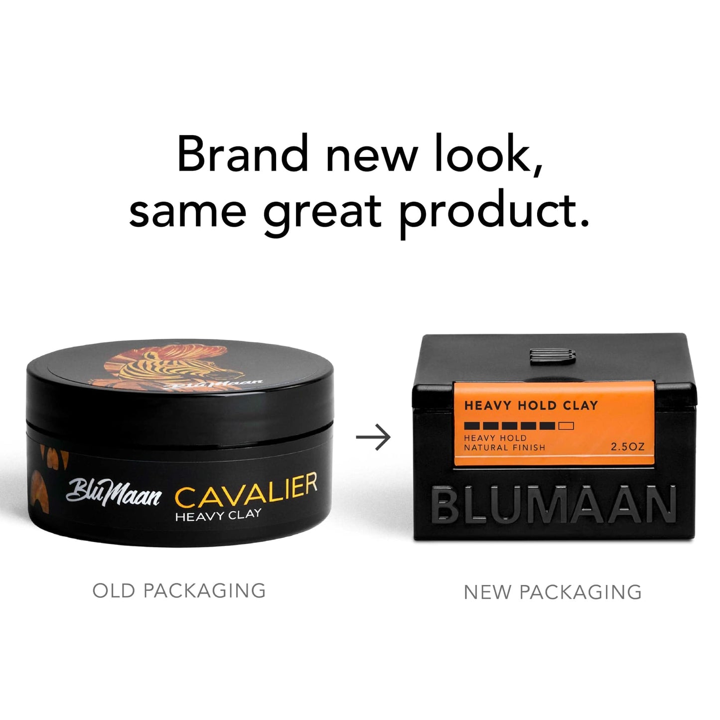 BLUMAAN Heavy Hold Clay for Men (2.5 oz) – Extra Strong Hold Hair Clay for Texture & Volume, Natural Matte Finish, Tames Thick & Unruly Hair