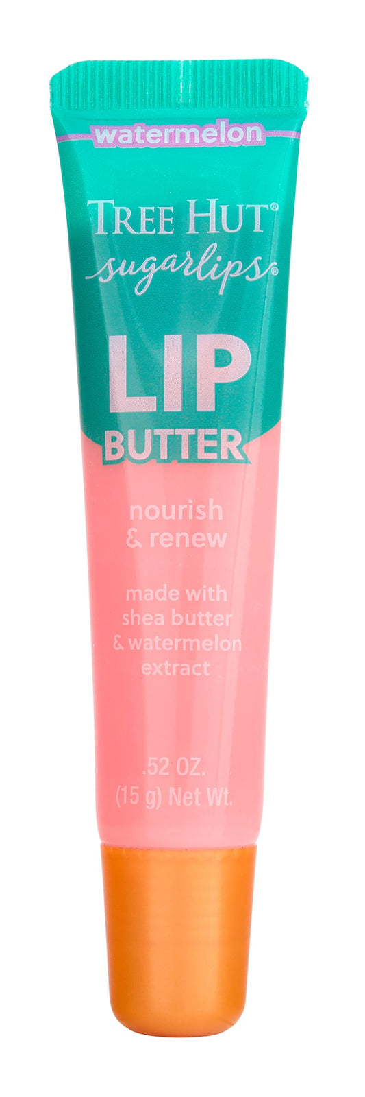 Tree Hut Sugarlips Watermelon Lip Butter, Lock in Moisture & Nourish Skin for Full, Hydrated Lips, 0.52 Fl oz.