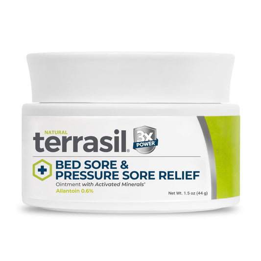 Terrasil Bed & Pressure Sores Cream – Natural Healing for Bedsores, Ulcers & Wounds, Fast Soothing Relief, 1.5 oz Jar