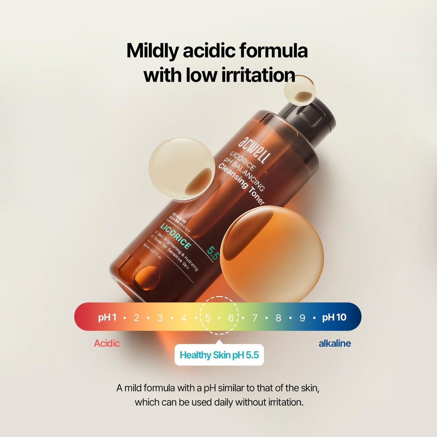 ACWELL Licorice pH Balancing Cleansing Toner 5.1oz – Hydrating, Makeup Removing, Reduces Acne, Dark Spots & Pigmentation